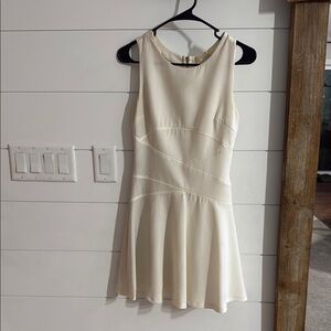 Elegant Cream Sleeveless Dress